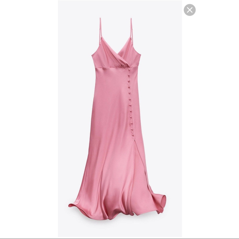 Zara button slip dress